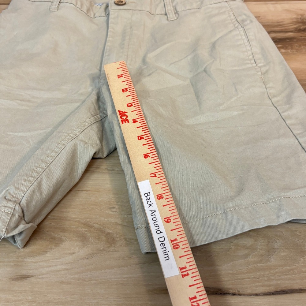 Tailor Vintage Shorts Mens 31 Beige Greenwich Slim Fit 9 Inch Inseam Chino - Picture 5 of 6
